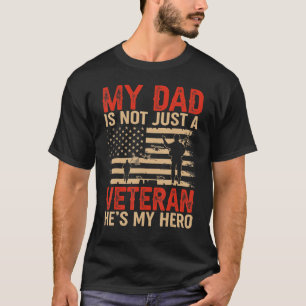 T-shirt Mon père n'est pas seulement un vétéran Il est mon