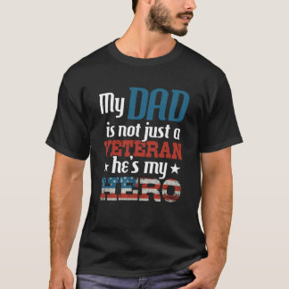 T-shirt Mon père n'est pas seulement un vétéran Il est mon