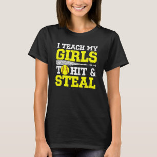 T-shirt Mon Père Papa, J'Enseigne À Mes Filles À Frapper E