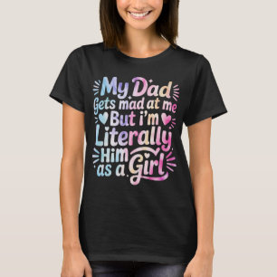 T-shirt Mon père se fout de moi mais je suis Literally Lim