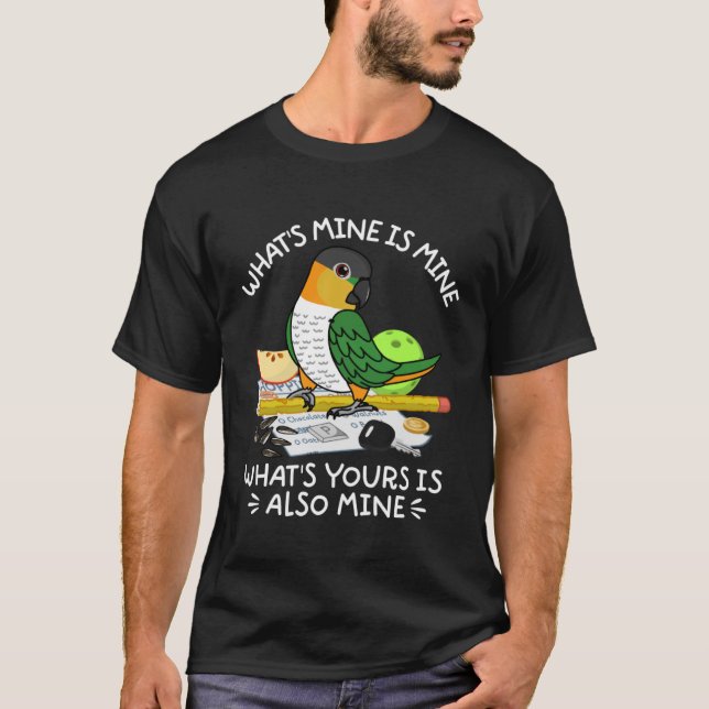 T-shirt Mon perroquet I Caique à tête noire (Devant)