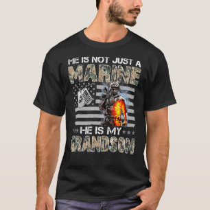 T-shirt Mon Petit-Fils Est Un Grand-Mère Fière De Marine