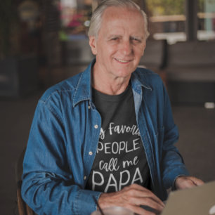 T-shirt Mon Peuple Favori M'Appelle Papa Funny Grand-Père