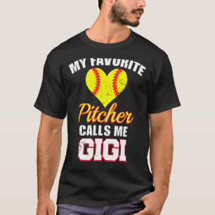 T-shirt Mon Pitcher Favori M'Appelle Gigi Pitcher Softball