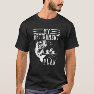 T-shirt Mon Plan De Retraite De Pêche Retraité Pêcheur