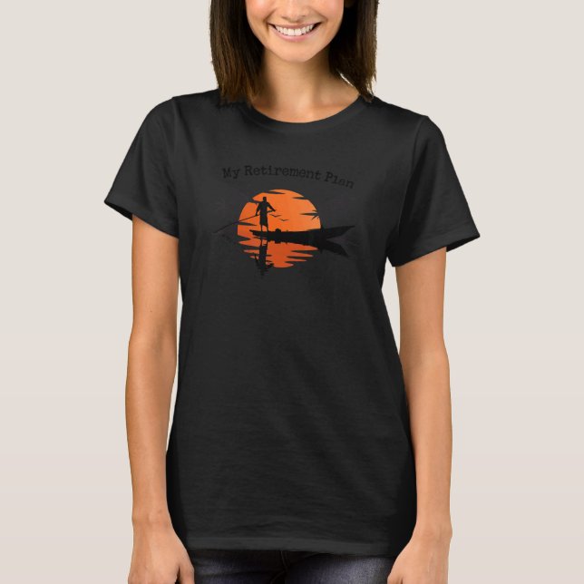 T-shirt Mon plan de retraite Réflexion du lac Sunset (Devant)