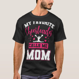 T-shirt Mon Pom-pom girl Favori M'Appelle Maman Cheerleade