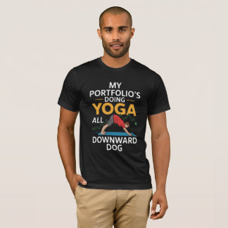 T-shirt Mon portfolio fait du yoga tout en bas