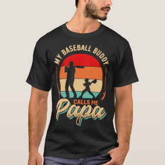 T-shirt Mon pote de baseball m'appelle Papa Fête des pères