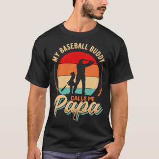 T-shirt Mon pote de baseball m'appelle Papa Fête des pères