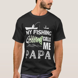 T-shirt Mon pote de pêche m'appelle Papa drôle de pêcheur