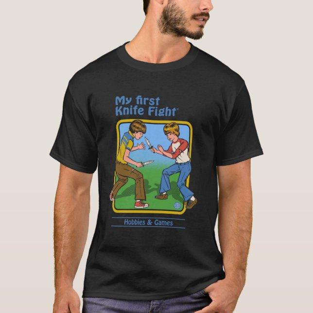 T-shirt Mon premier combat de couteau (Devant)