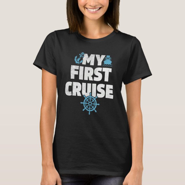 T-shirt Mon premier croisiere Hommes, Femmes, Filles et Ga (Devant)