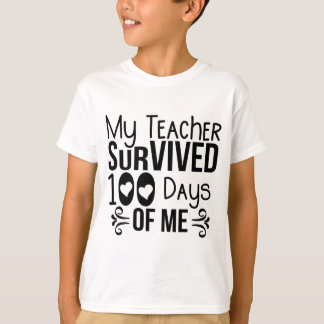 T-shirt Mon Professeur A Survécu À 100 Jours De Moi