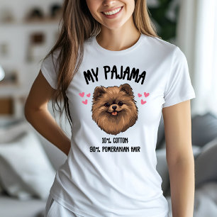 T-shirt Mon pyjama - 10% coton, 90% cheveux poméraniens