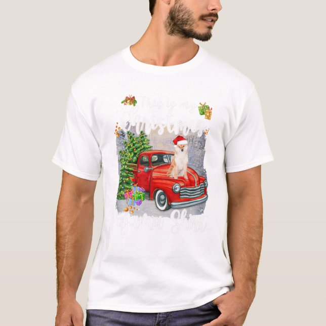 T-shirt Mon pyjama de Noël Shiba (Devant)