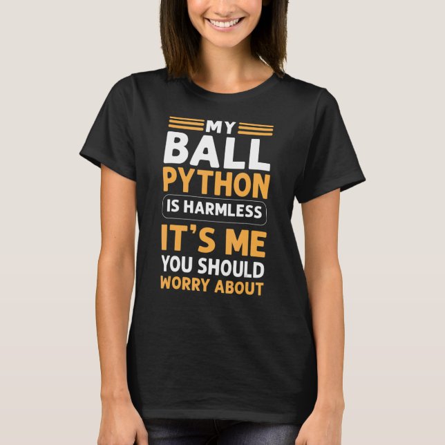 T-shirt Mon Python Ball Est Un Bal Bal Royal Python Banana (Devant)