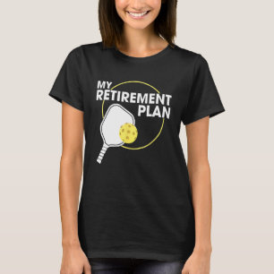 T-shirt Mon Régime De Retraite Drôle Pickleball Slogan Cad