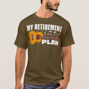 T-shirt Mon régime de retraite Guitare Musicien de musique