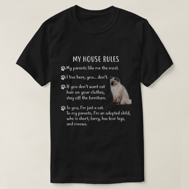 T-shirt Mon Règlement de la maison Tee - shirt de chemise  (Design devant)