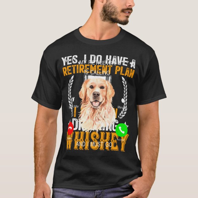 T-shirt Mon Retriever Appelle Je Dois Aller L'Amoureux des (Devant)