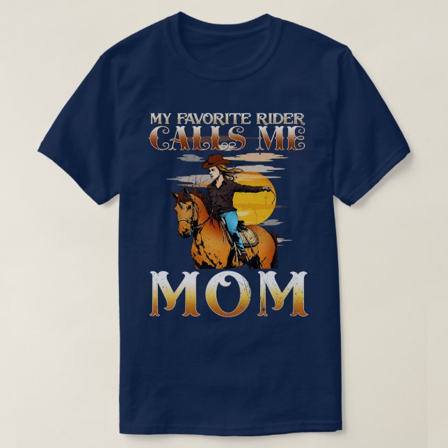 T-shirt Mon Rider Favori M'Appelle Maman I Horse Ventilate (Design devant)