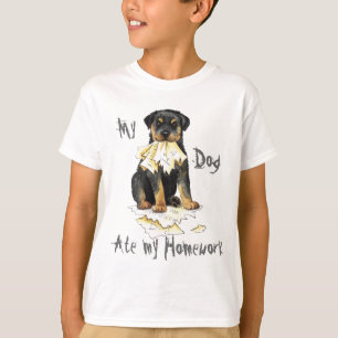 T-shirt Mon rottweiler a mangé mon travail