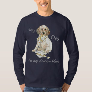 T-shirt Mon Setter Anglais a mangé mon plan de leçon