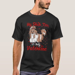 T-shirt Mon Shih Tzu Est Mon Coeur Valentin Aime Shih Tzu 