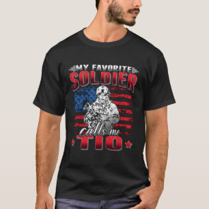 T-shirt Mon soldat favori m'appelle Tio Us Drapeau Militai