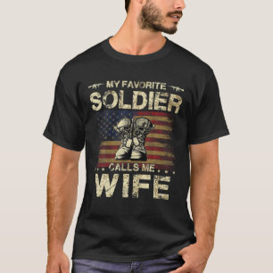 T-shirt Mon Soldat Préféré M'Appelle Femme Fière Armée W