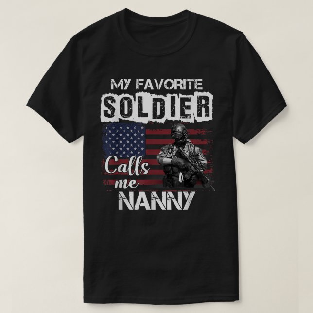T-shirt Mon Soldat Préféré M'Appelle Vétérinaire De L'Armé (Design devant)