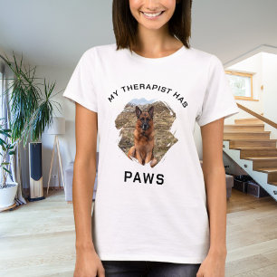 T-shirt Mon thérapeute a des pattes photo chien