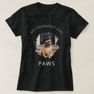 T-shirt Mon thérapeute a des pattes photo de Bouledogue Fr