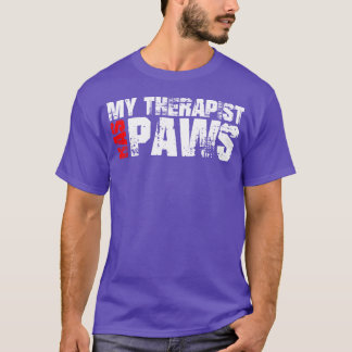 T-shirt Mon thérapeute a des pattes rétro