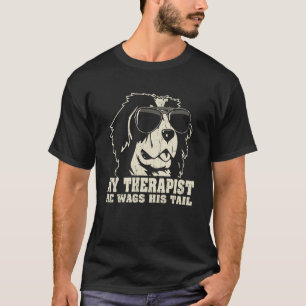 T-shirt Mon Thérapeute Il Remue Sa Queue Chien De Montagne