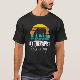 T-shirt Mon Thérapeute Mange Du Poil Pour Cheval Filles Ch