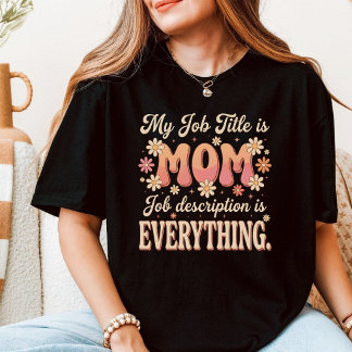 T-shirt Mon Titre De Poste Est Maman, Tee-shirt Drôle De V