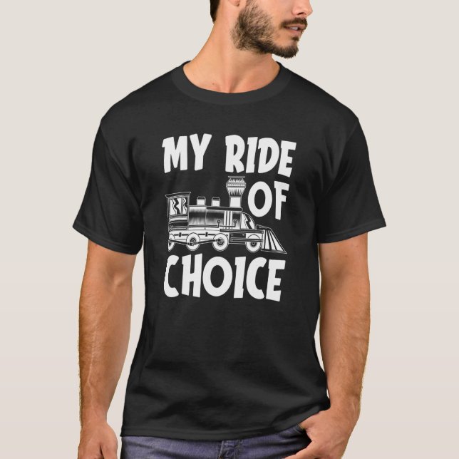 T-shirt Mon trajet de choix train train modèle train de ch (Devant)