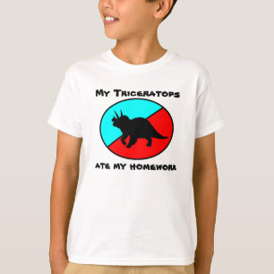 T-shirt Mon Triceratops a mangé mon travail