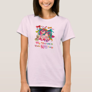 T-shirt Mon Unicorne Est Kinda Bow Crazy