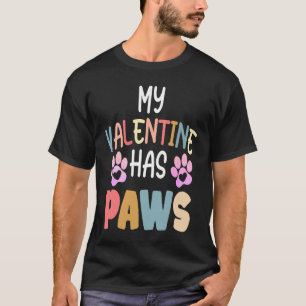 T-shirt Mon Valentin a des pattes   Chat Chien   Saint Val