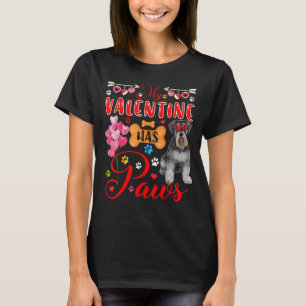 T-shirt Mon Valentin A Pâtes Coussins Schnauzer Lunettes d