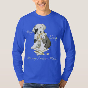 T-shirt Mon vieux chien de berger anglais a mangé mon pla