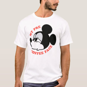 T-shirt Mon visage de Mickey Mouse avant le café