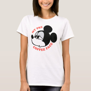T-shirt Mon visage de Mickey Mouse avant le café