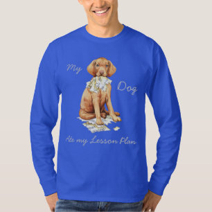 T-shirt Mon Vizsla a mangé mon plan de cours