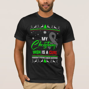 T-shirt Mon voeu de Noël est une maladie de Parkinson guér