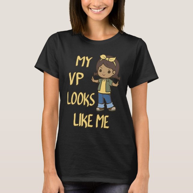 T-shirt Mon VP A L'Air De Moi Fille Cute Coiffeuse Bow (Devant)