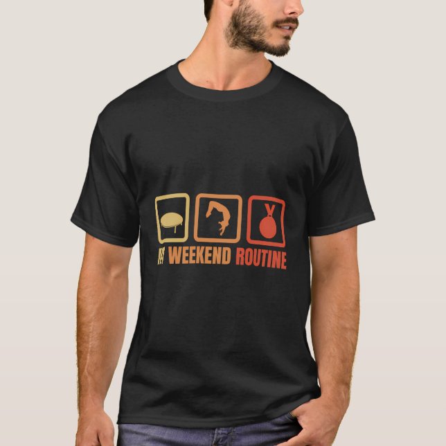 T-shirt Mon Week-end Trampoline Courante Athlète Trampolin (Devant)